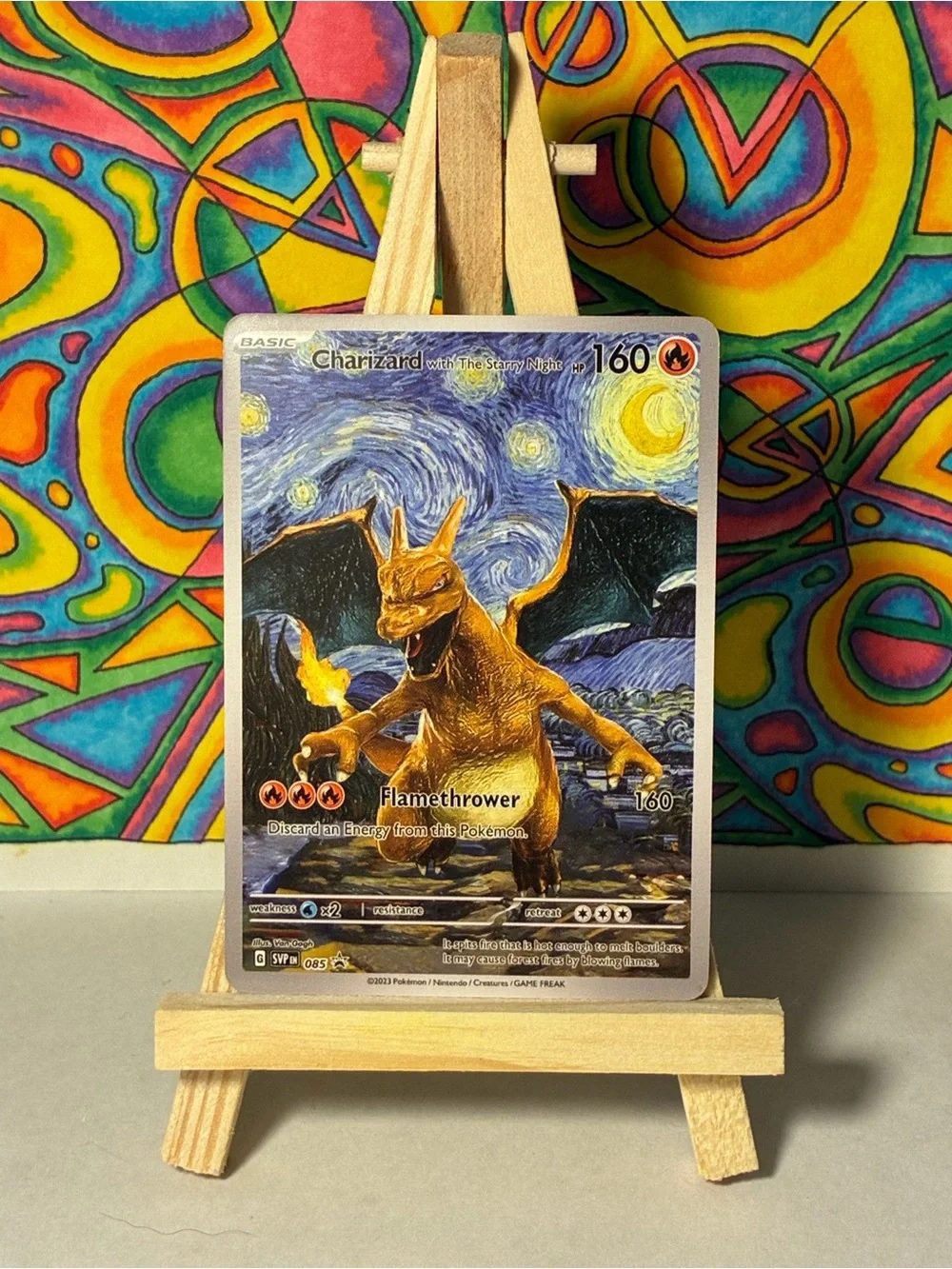 Charizard Pokemon Fan Art Card Van Gogh Starry Night Style